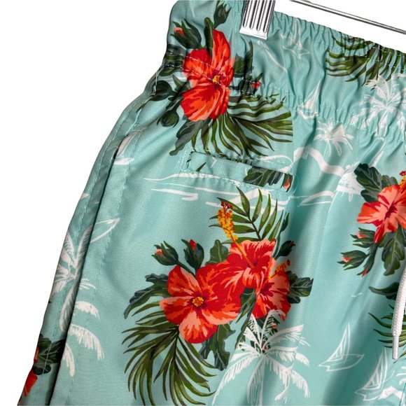 Charleston Threads Men's XL Hawaiian Aloha Swim Trunks Multicolor Mesh Lined - Picture 6 of 11